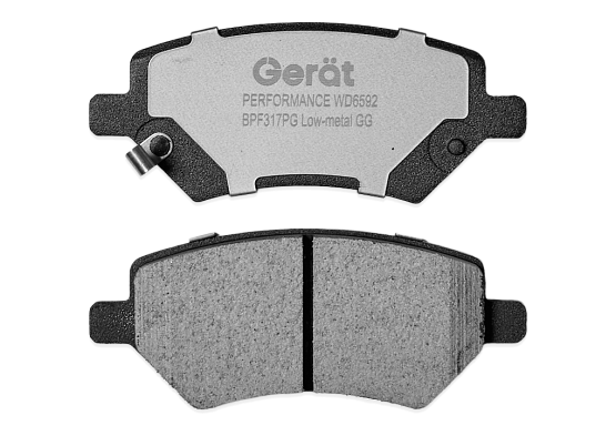 Тормозные колодки Gerat BPF317PG (передние) Low-metallic