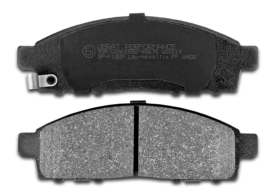 Тормозные колодки Gerat BP-F122P (передние) Low-metallic