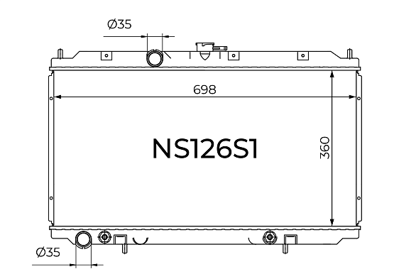 Радиатор охлаждения двигателя Gerat NS126S1