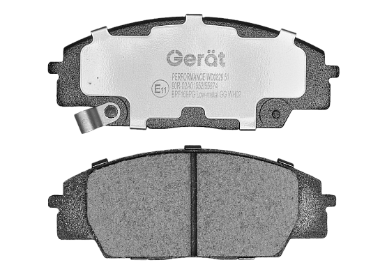 Тормозные колодки Gerat BPF169PG (передние) Low-metallic