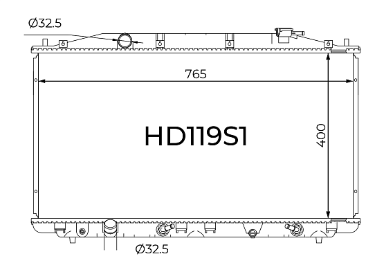 Радиатор охлаждения двигателя Gerat HD119S1