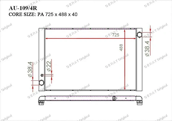 Радиатор основной Gerat AU-109/4R