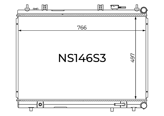 Радиатор охлаждения двигателя Gerat NS146S3