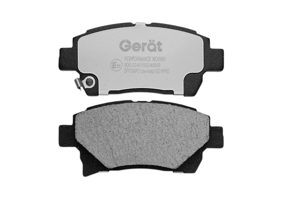 Передние тормозные колодки Gerat BPF084PG Low-metallic