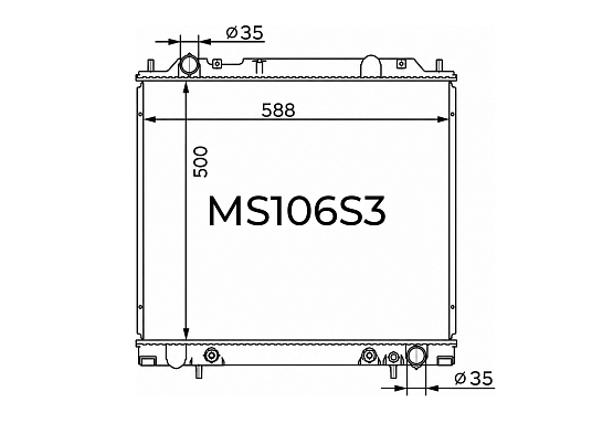 Радиатор охлаждения двигателя Gerat MS-106/3R