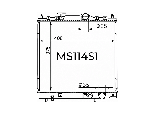 Радиатор охлаждения двигателя Gerat MS-114/1R