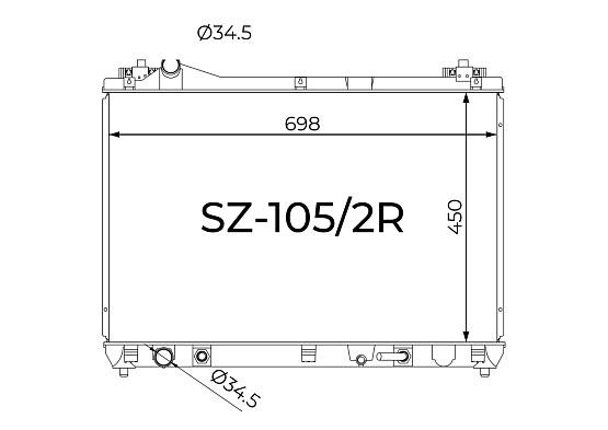 Радиатор охлаждения двигателя Gerat SZ-105/2R