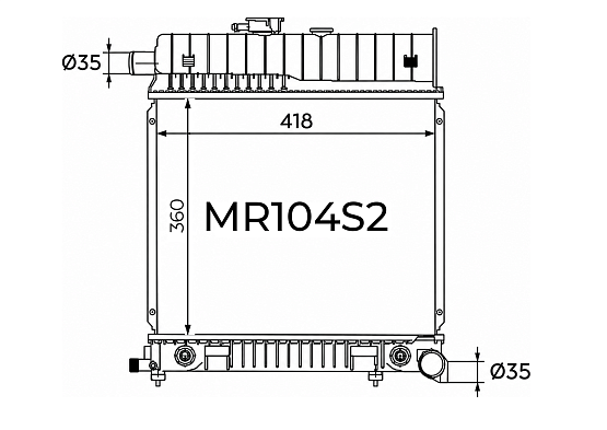 Радиатор охлаждения двигателя Gerat MR104S2