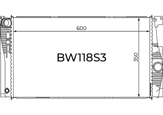 Радиатор охлаждения двигателя Gerat BW118S3