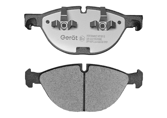 Тормозные колодки Gerat BPF142PG (передние) Low-metallic