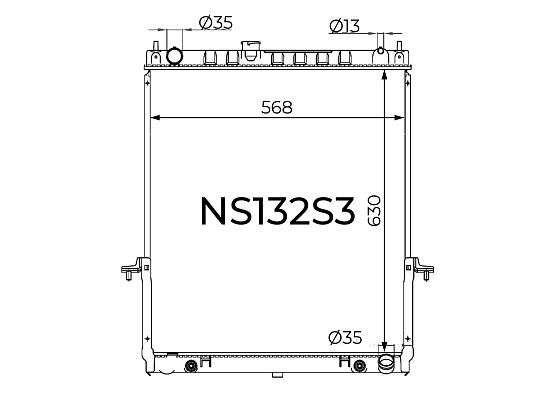 Радиатор охлаждения двигателя Gerat NS132S3