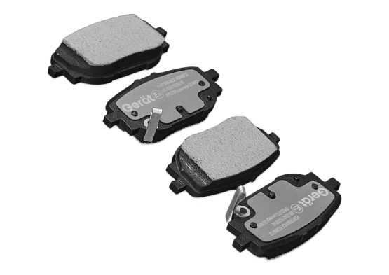 Задние тормозные колодки Gerat BPR233PG Low-metallic