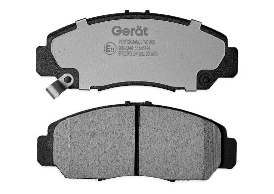 Тормозные колодки Gerat BPF225PG (передние) Low-metallic