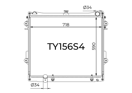 Радиатор охлаждения двигателя Gerat TY156S4