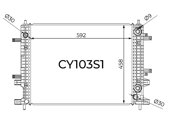 Радиатор охлаждения двигателя Gerat CY103S1