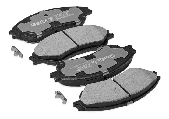 Тормозные колодки Gerat BPF325PG (передние) Low-metallic