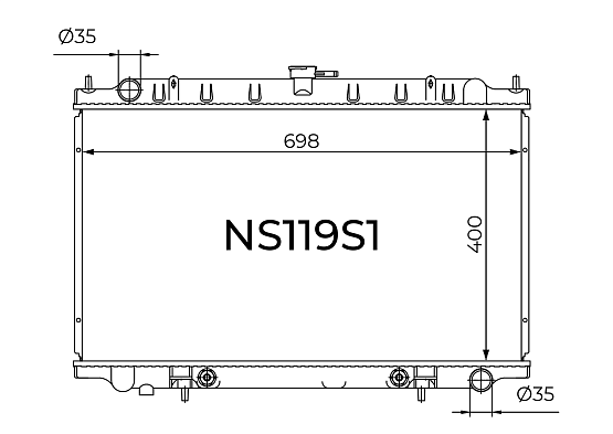 Радиатор охлаждения двигателя Gerat NS119S1