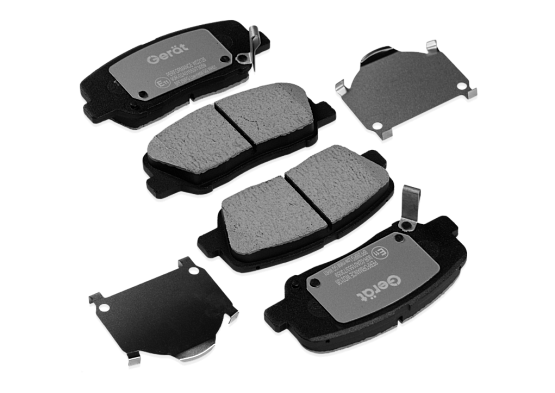 Тормозные колодки Gerat BPF288PG (передние) Low-metallic