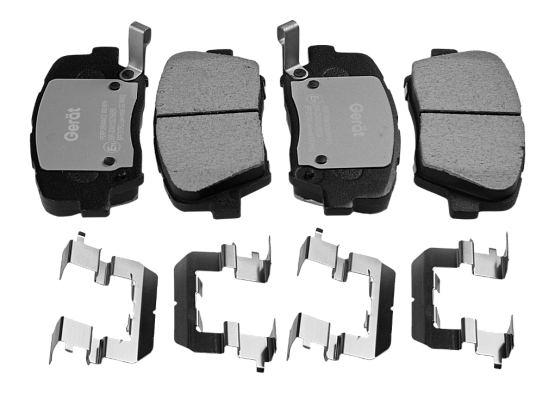 Тормозные колодки Gerat BPF287PG (передние) Low-metallic