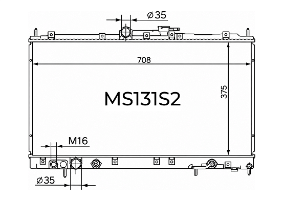 Радиатор охлаждения двигателя Gerat MS-131/2R