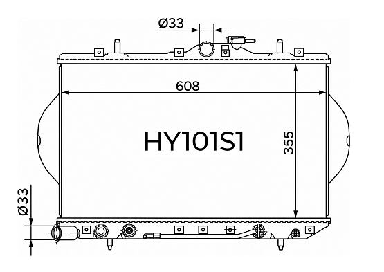 Радиатор охлаждения двигателя Gerat HY-101/1R