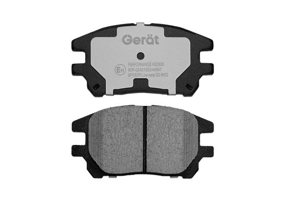 Тормозные колодки Gerat BPF082PG (передние) Low-metallic