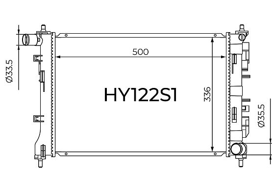 Радиатор охлаждения двигателя Gerat HY122S1