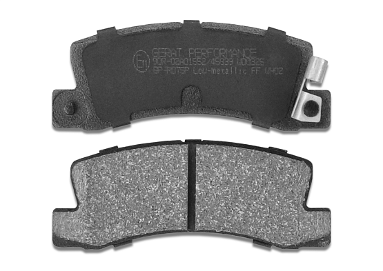 Тормозные колодки Gerat BP-R075P (задние) Low-metallic
