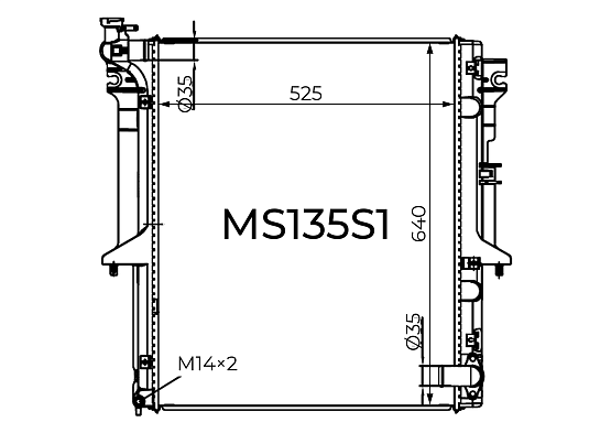 Радиатор охлаждения двигателя Gerat MS135S1