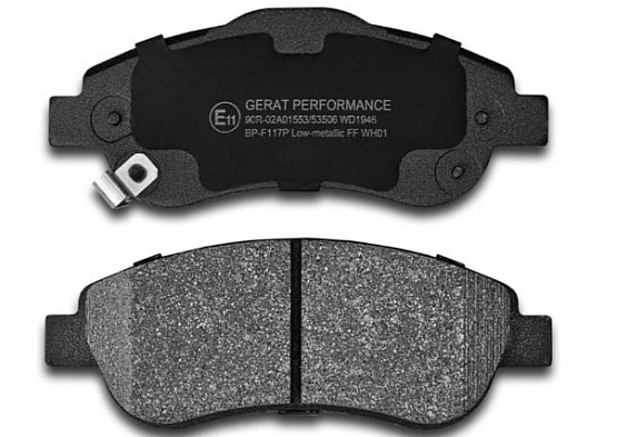 Тормозные колодки Gerat BP-F117P (передние) Performance