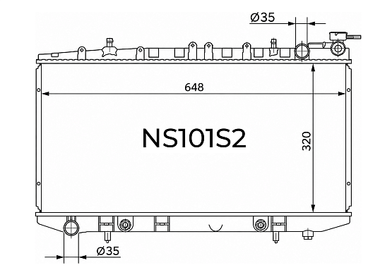 Радиатор охлаждения двигателя Gerat NS-101/2R