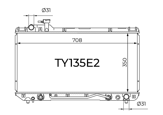 Радиатор охлаждения двигателя Gerat TY135E2