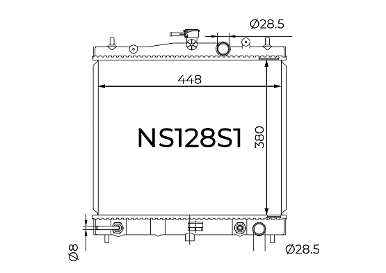 Радиатор охлаждения двигателя Gerat NS128S1