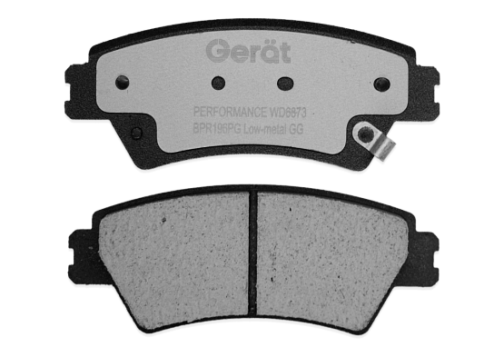 Тормозные колодки Gerat BPR196PG (задние) Low-metallic