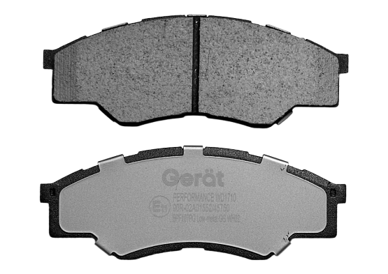 Тормозные колодки Gerat BPF107PG (передние) Low-metallic