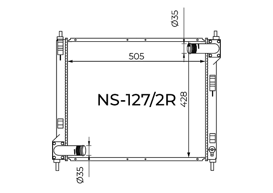 Радиатор охлаждения двигателя Gerat NS-127/2R