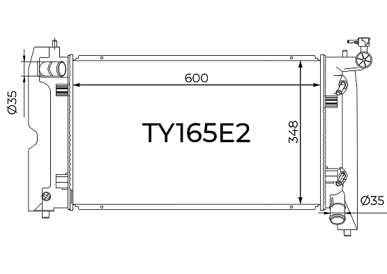 Радиатор охлаждения двигателя Gerat TY165E2