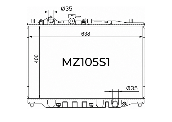 Радиатор охлаждения двигателя Gerat MZ-105/1R