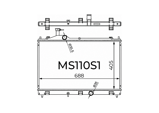 Радиатор охлаждения двигателя Gerat MS110S1