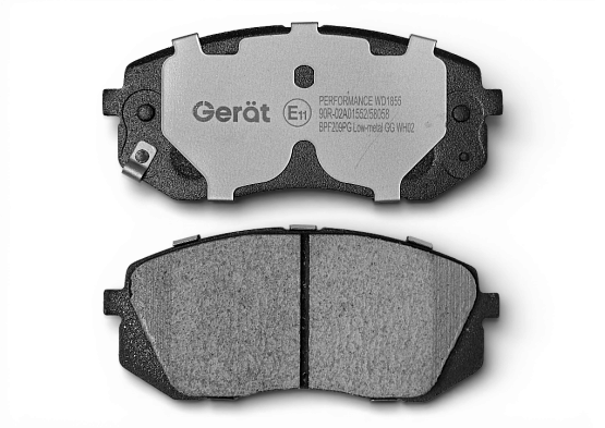 Тормозные колодки Gerat BPF209PG (передние) Low-metallic