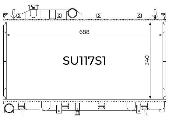 Радиатор охлаждения двигателя Gerat SU117S1
