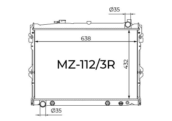 Радиатор охлаждения двигателя Gerat MZ-112/3R