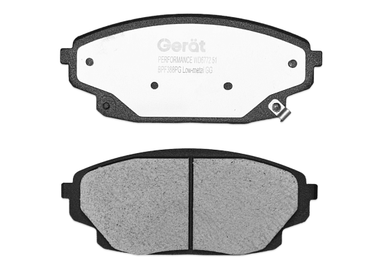 Передние тормозные колодки Gerat BPF388PG Low-metallic