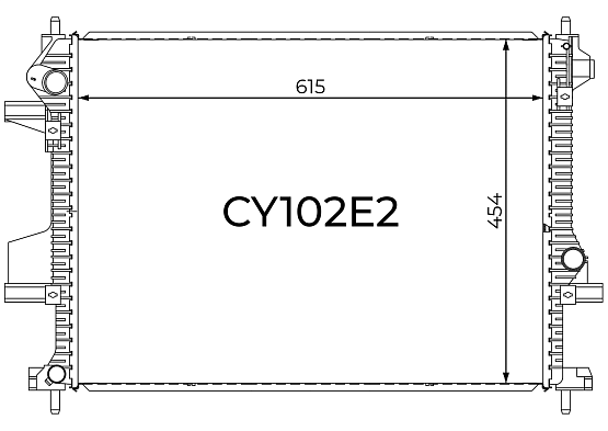 Радиатор охлаждения двигателя Gerat CY102E2