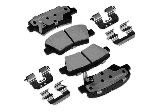 Тормозные колодки Gerat BPR064PG (задние) Low-metallic