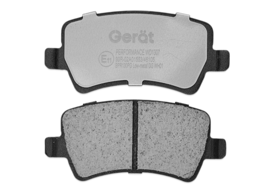 Тормозные колодки Gerat BPR130PG (задние) Low-metallic