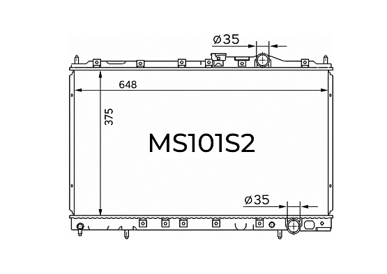 Радиатор охлаждения двигателя Gerat MS-101/2R