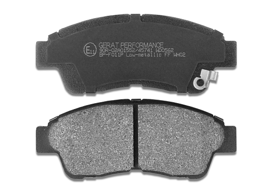 Тормозные колодки Gerat BP-F011P (передние) Low-metallic