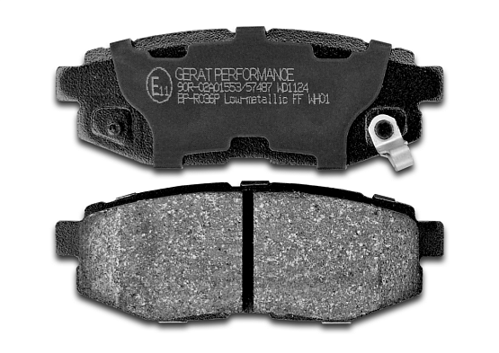 Тормозные колодки Gerat BP-R036P (задние) Low-metallic