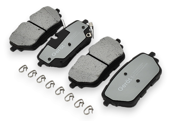 Тормозные колодки Gerat BPR177PG (задние) Low-metallic